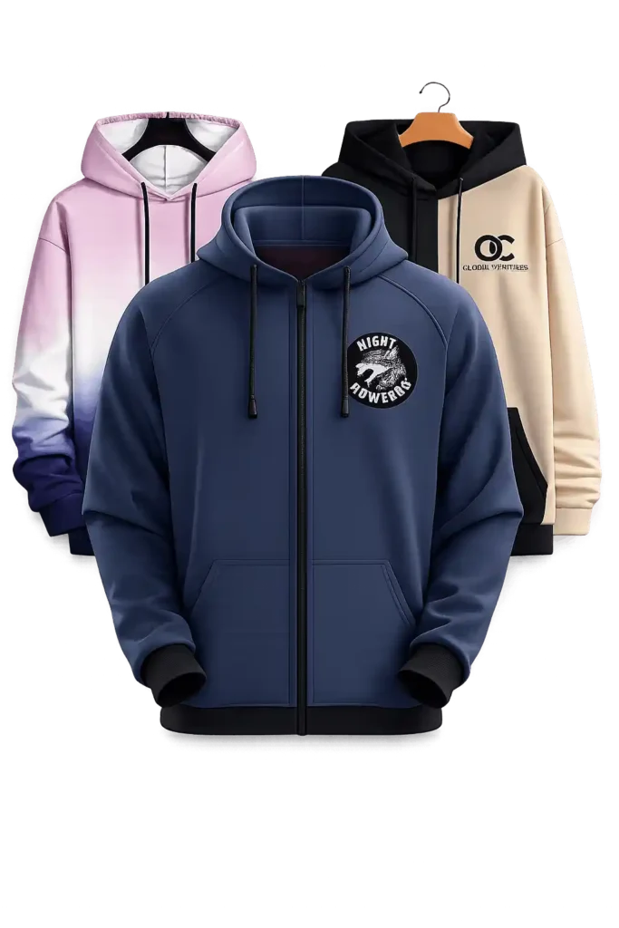 Customized hoodies with premium quality DTF printed graphics.