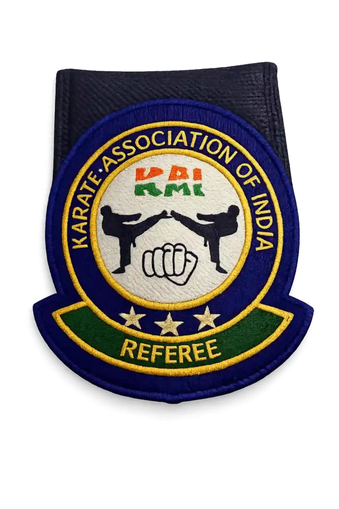 Detailed embroidered badge patch for uniforms and organizations.