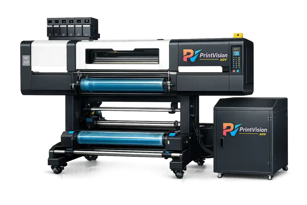 Industrial DTF printer machine used by professional DTF printing services in Riyadh for high-quality garment printing.