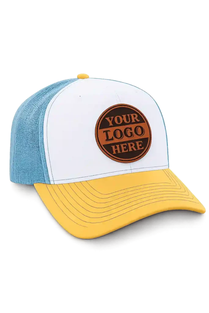 Personalized cap with stitched logo created using embroidery services in Jeddah.