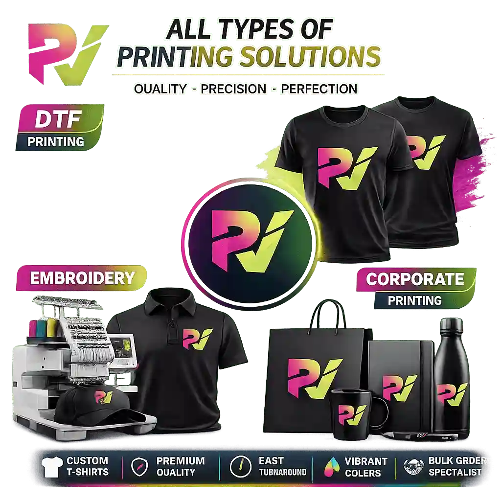 Complete printing services in Riyadh including DTF printing, embroidery, corporate printing and custom apparel solutions.