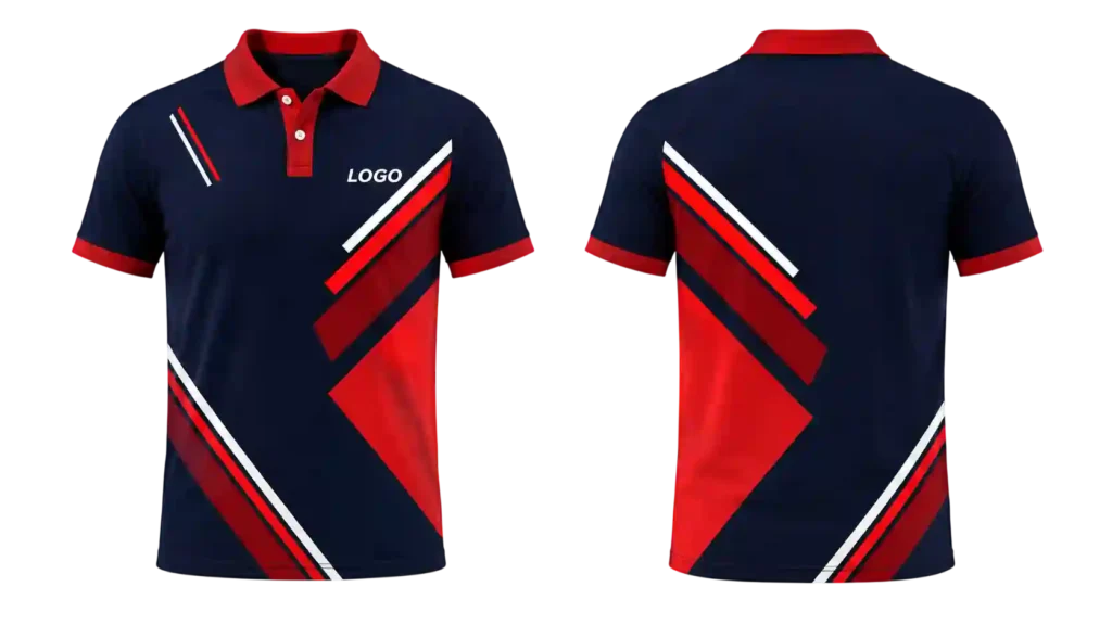 Custom designed polo shirts for teams and businesses in Riyadh.