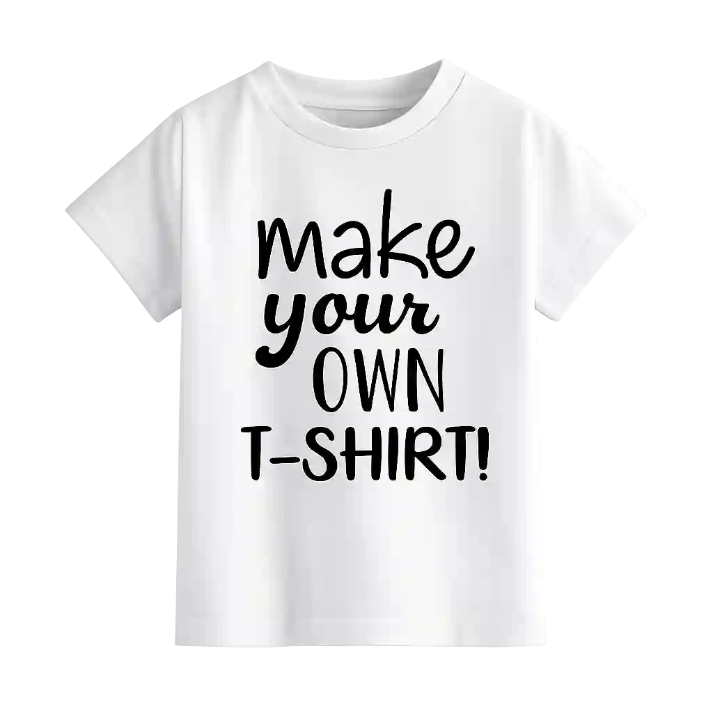 White T-shirt with make your own custom quote designWhite T-shirt with make your own custom quote design.
