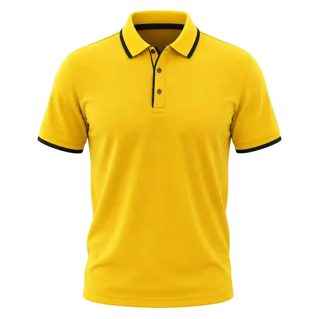 Yellow premium polo T-shirt from polo T-shirts suppliers in Riyadh.