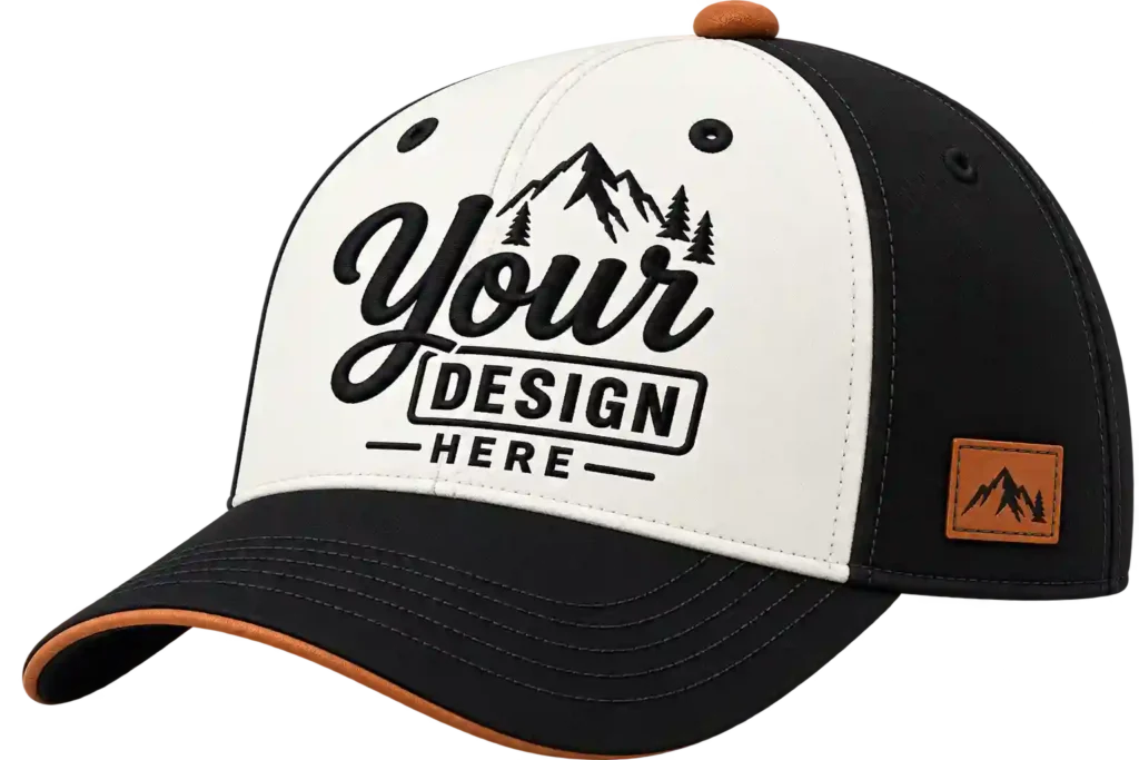 Custom printed baseball cap for cap printing in Riyadh.