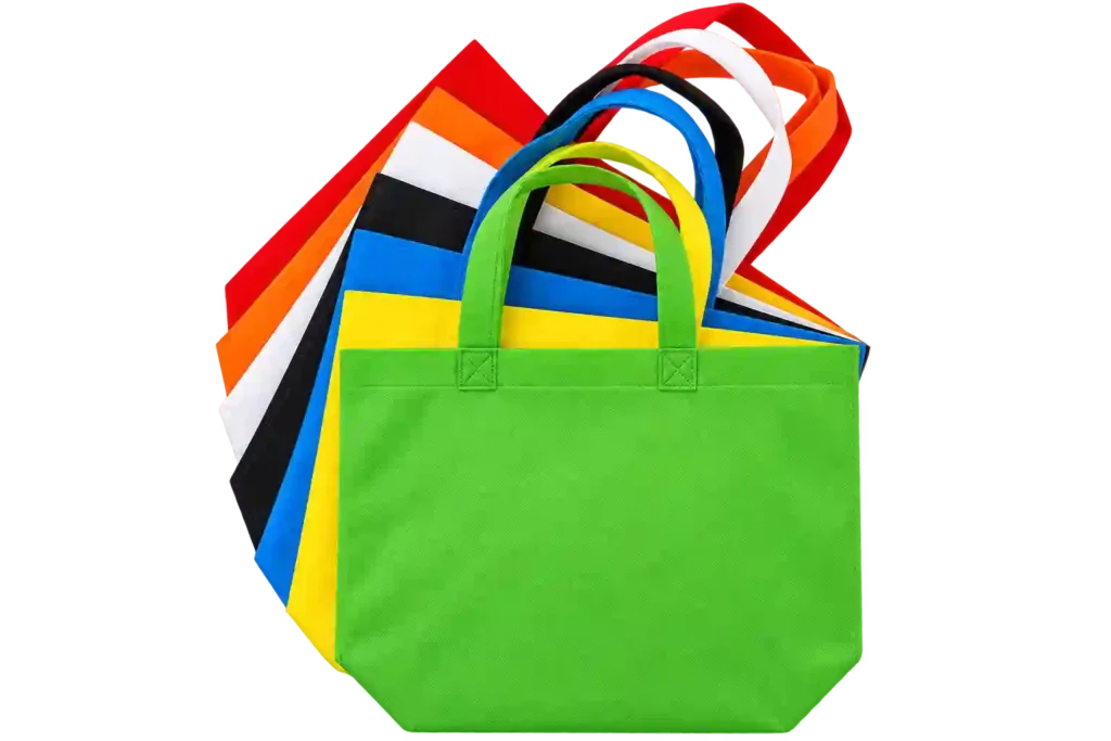Green reusable shopping bags for Custom Handbags in Saudi Arabia.