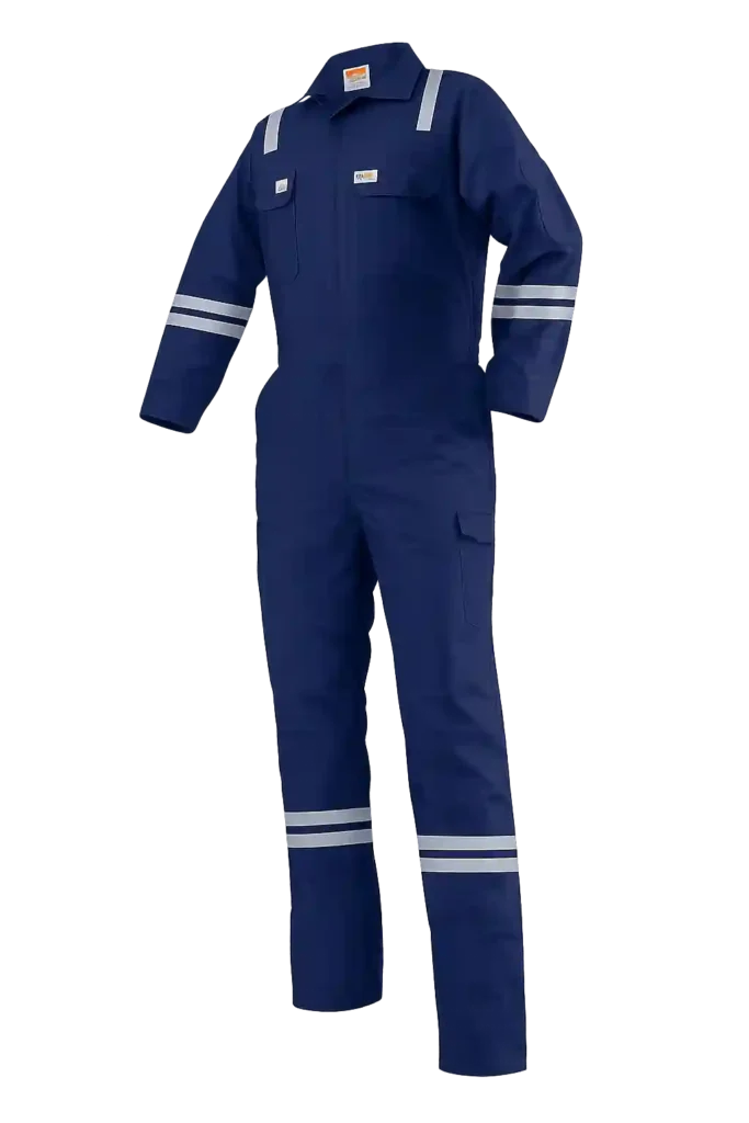 Industrial safety coverall uniform for uniform printing services in KSA.