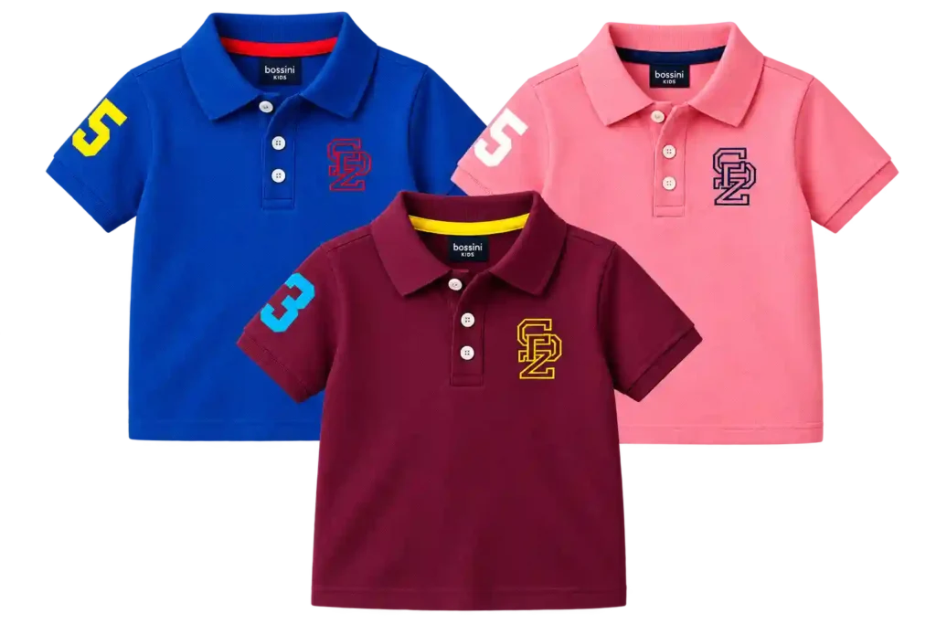 Multicolor kids polo in Saudi Arabia in different colors.