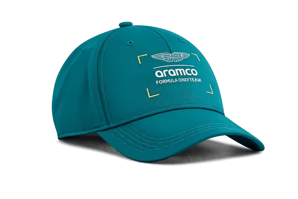 Teal cap with custom logo printing in Riyadh.