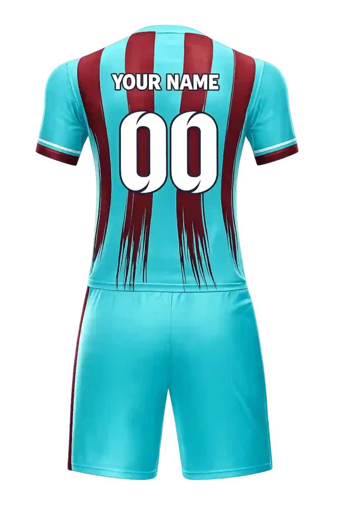 Custom volleyball team uniform kit with player number.