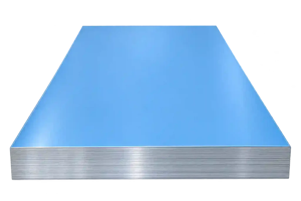 Blue acrylic sheet for custom signage and printing.