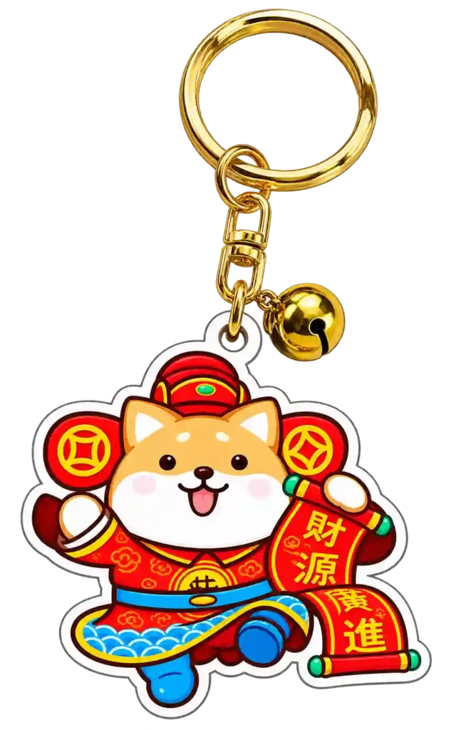 Colorful custom cartoon character keychain.