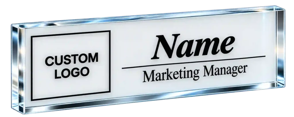 Custom name magnets for branded promotional use.