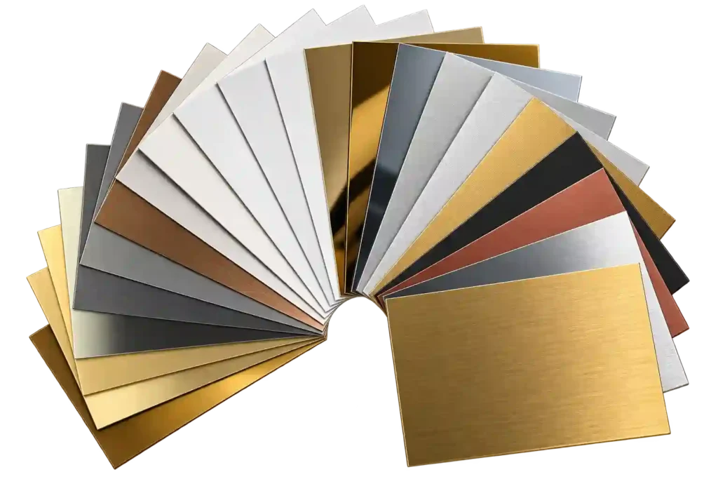 Assorted printing color swatches and samples.